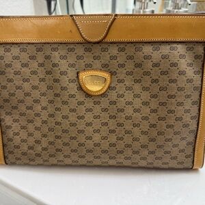 Gucci Monogram Brown and Tan purse